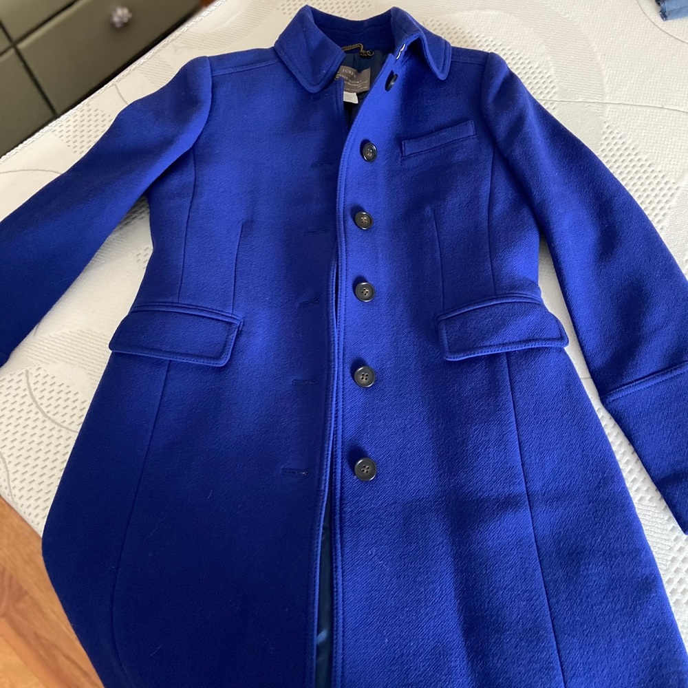 J Crew Women’s Royal Blue double cloth coat